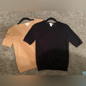 H&M Short-Sleeve Luxe Crew-Neck T-Shirt for Women 👚